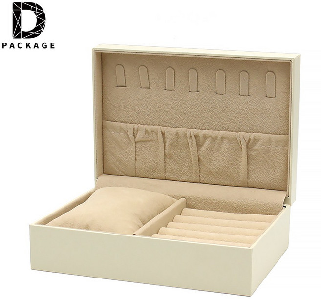 다솜패키지 17x12cm 사각 쿠션반지 주얼리 보석함, 1개, 아이보리