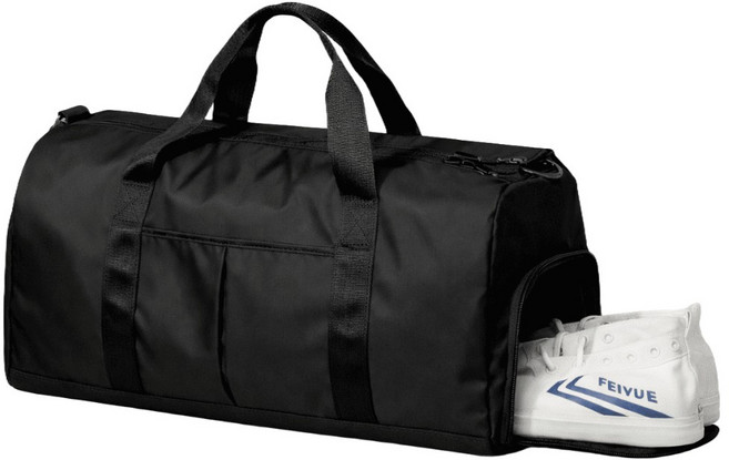 클랩비 처짐없는 하드폼 신발분리 방수 스포츠 더플백 가방, 미니멀블랙, 1개