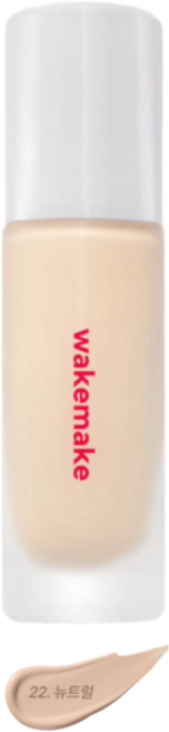 웨이크메이크 워터 벨벳 비건 파운데이션, 22호 뉴트럴, 1개