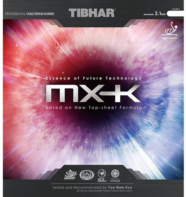 TIBHAR MX-K 탁구 러버 47.5도, 적색, 1개