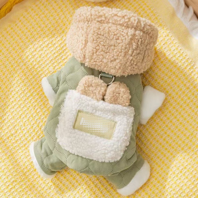 uniquezon 반려동물 겨울 후드 패딩 도톰 점퍼 강아지옷 아우터 빅사이즈, 1개, 사진색