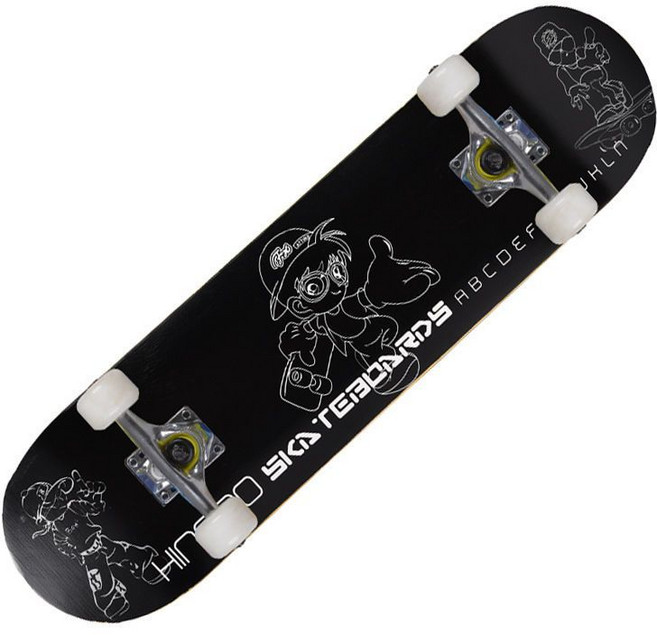 專業成人兒童幼童滑板 滑板 四輪楓木板 初學者滑板 造型滑板 雙翹板 兒童玩具 新手滑板, 專業板-柯南,不閃輪, 1個