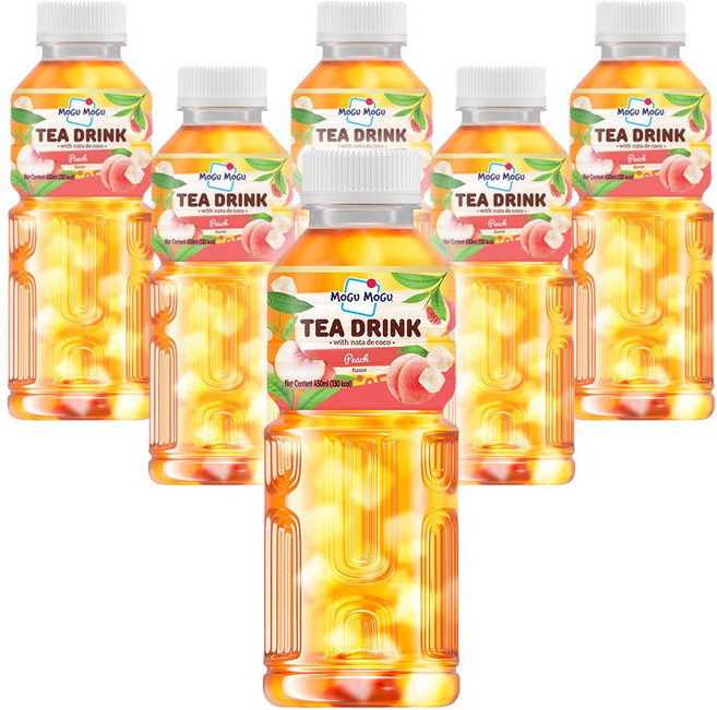 모구모구 티드링크 위드 나타데코코 복숭아맛, 6개, 450ml