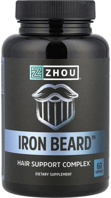 Zhou Nutrition Iron Beard™ 60 Capsules - 쿠팡