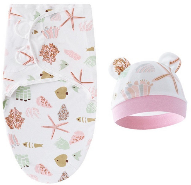 LABI BABY 嬰兒包巾 新生兒防驚嚇懶人包巾 附帽子