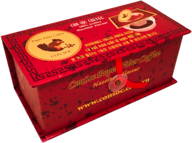 [콘삭/ 다람쥐]PT160/ 베트남 프리미엄 원두 커피/ 아라비카/ 헤이즐넛/ 필터형/선물/ 10개입, 160g, 5박스