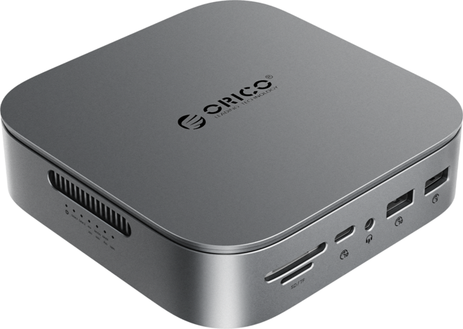 오리코 10 in 1 C타입 10Gbps M.2 SSD RAID 지원 TF/SD 슬롯 RJ45 3.5mm오디오 PD60W 도킹스테이션 MR10, 그레이
