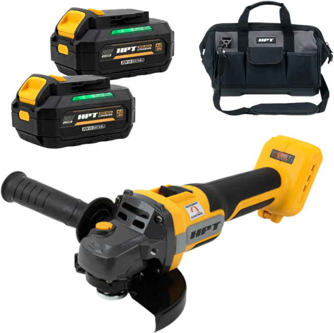 HPT 충전 그라인더 4.0Ah 배터리 2개 가방 DW20-AG185 PRO 디월트형