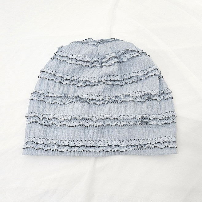 로맨틱 프릴 여성 두건 비니 모자