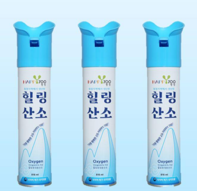 평창에어 힐링 산소캔 816ml, 3개