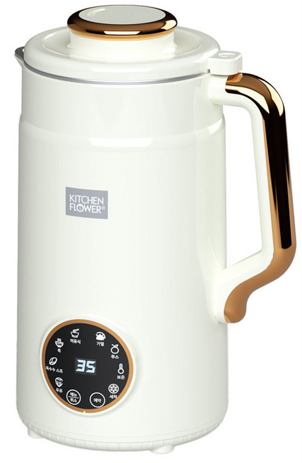 키친플라워 맘스쿡 스텐 304 대용량 1200ml 두유 죽 스프 이유식 건강차 제조기 메이커, 상품상세페이지 참조