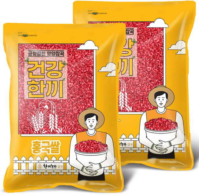 한끼농산 국산 홍국쌀, 2개, 2kg