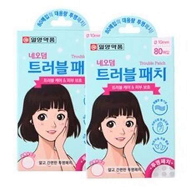 네오덤 트러블패치 원형 투명, 80개입, 4개 - 쿠팡