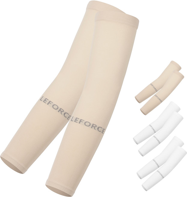 르포스 심리스 자외선차단 쿨토시 팔토시, 4세트, 스킨2+화이트2