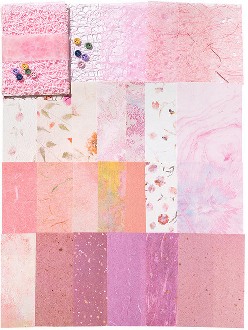 빈티지 다꾸 배경지 종이 메모지 감성 다이어리 꾸미기 페이퍼, 1개, 26매, 핑크