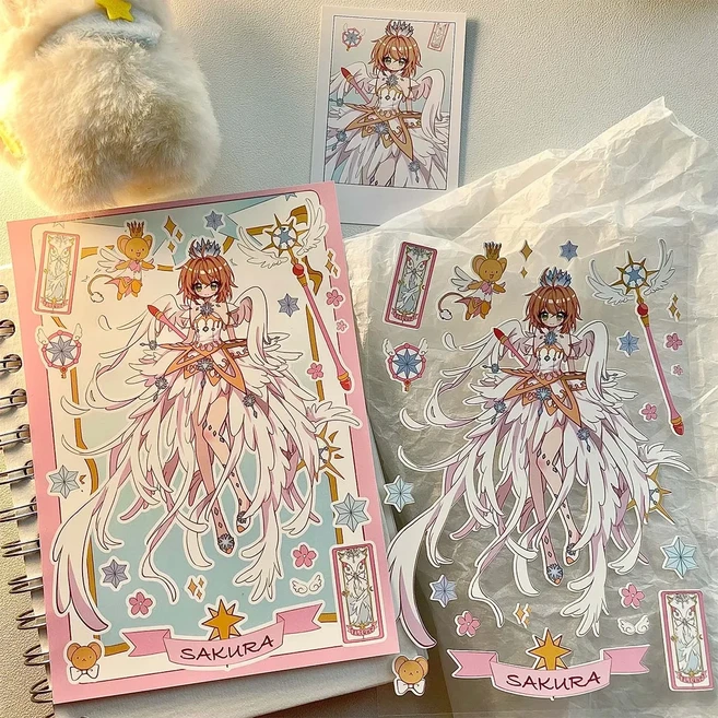 캐릭터 스티커 스크랩북 편지지 장식 스티커 Diy 예술 공예 앨범 전화 노트북 데칼 스티커, 03 01-1PCS