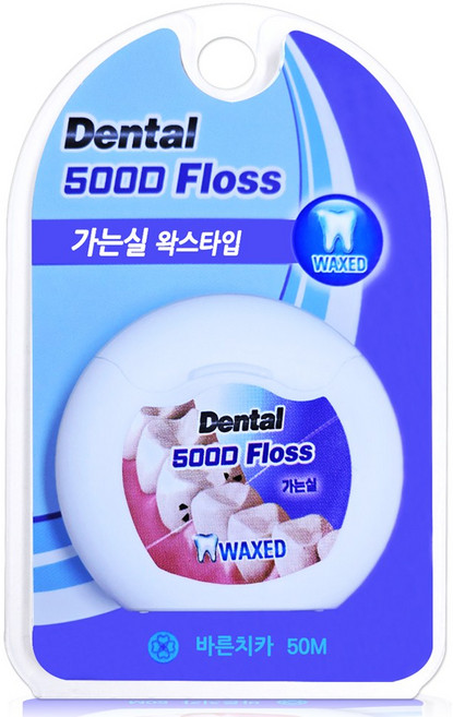 보성 바른치카 가는실 치실 500D 왁스 50m 가장 얇은실 치간 치실, 1개, 1개입