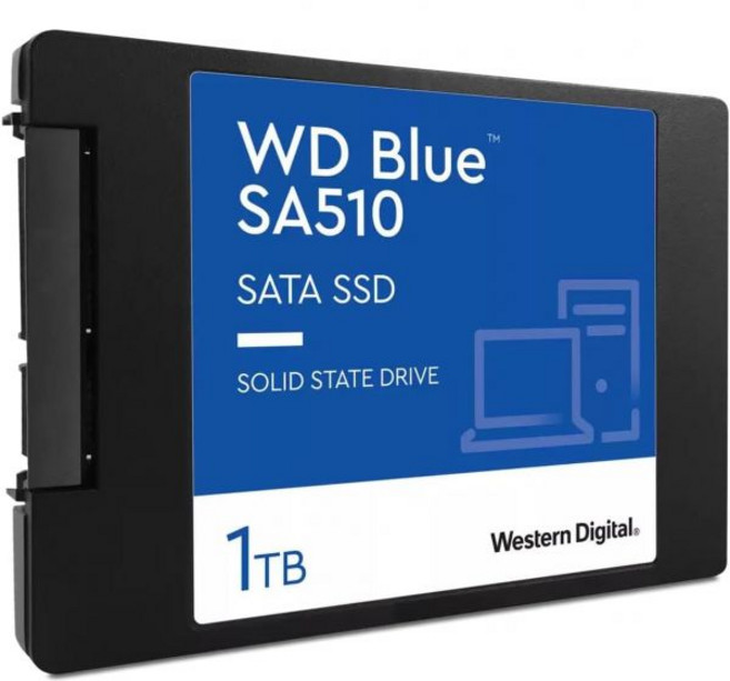 최대 560MBs 읽기 속도의 WD Blue SA510 1TB 2.5인치 SATA SSD, 1개