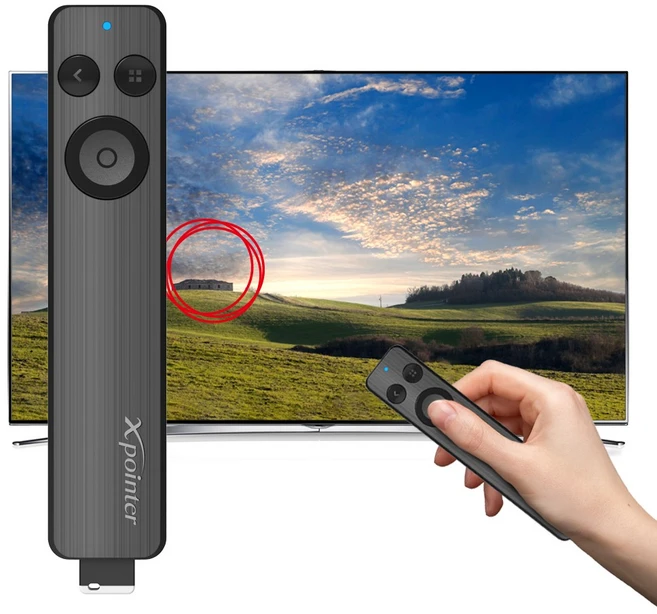 레이저포인터 스마트 이미지 무선 마우스 프리젠터, XPM170Y, 블랙 - 쿠팡