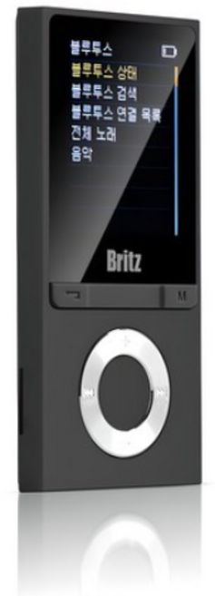 브리츠 휴대용 블루투스 MP3 플레이어 8GB, BZ-MP4580BL, 블랙