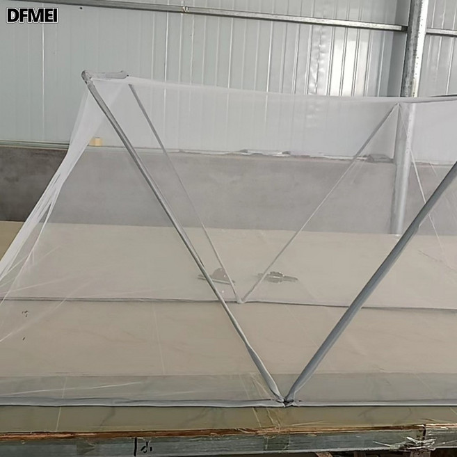 DFMEI 成人蚊帳可摺疊新生兒寶寶防蚊帳宿舍牀學生蒙古包無底便攜式, 1個, 淺灰色:190*135*80