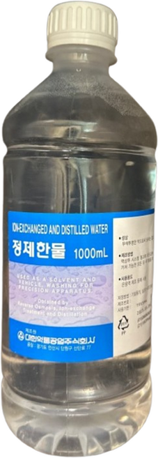 대한약품 대한약품 정제한물 1000ml 10개 정제수 증류수
