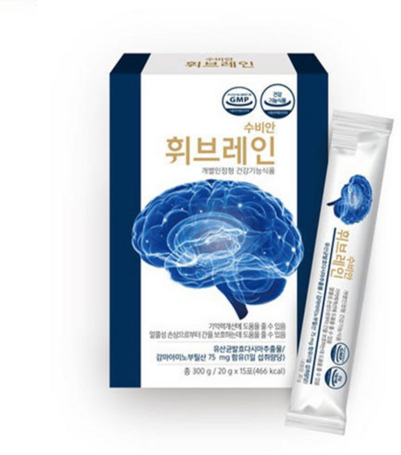 개별인정형 건강기능식품 '수비안 휘브레인' 30포 간건강 두뇌건강 가족을 위한 최고의, 20g, 30개