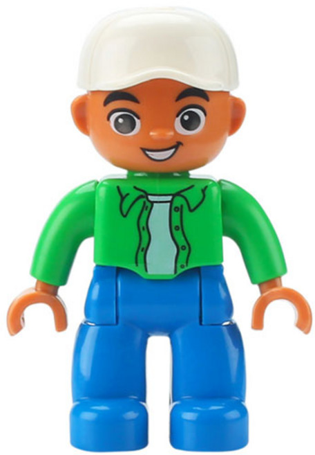 듀플로 호환 사람 피규어 큰 블럭 피규어 모음, 12. 흰모자 어린이, 1개
