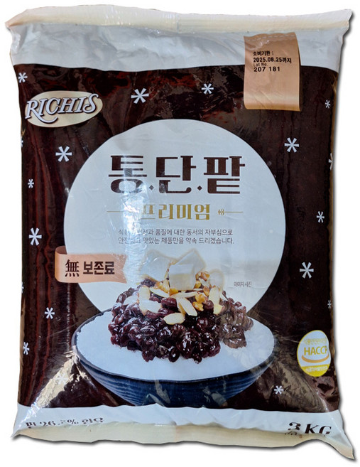 리치스 통단팥 파우치 3kg, 1개