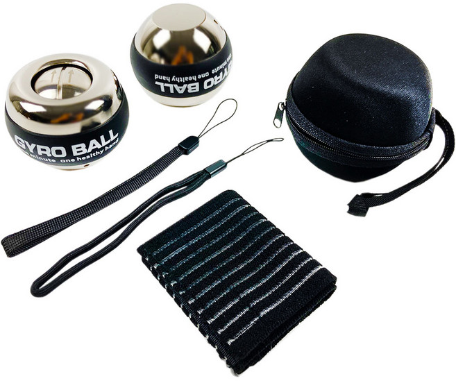 깔끔더하기 자이로볼 4세대 3세대 풀메탈 손목 운동 기구 선수용 고급자용, 올메탈, 1세트