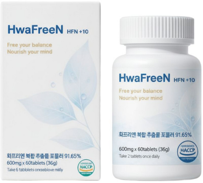 화프리앤 화프리앤정 신경 심신 수면 저자극 균형 복합추출물 포뮬러(1개), 1개당/ 60정