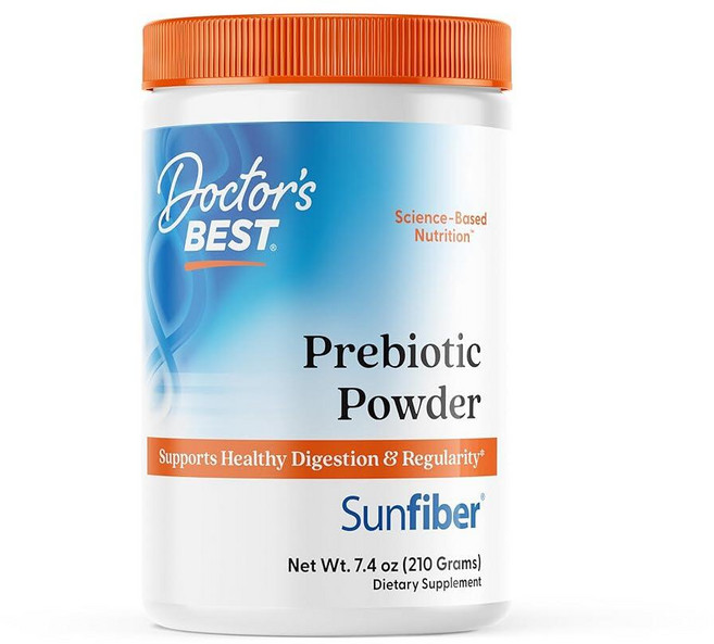 Doctor's Best Prebiotic Fiber Powder with Sunfiber 210g(7.4온스), 210g, 1개