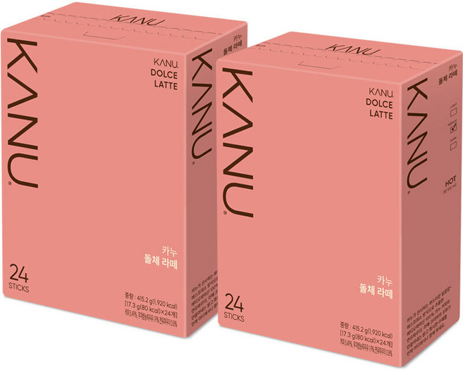 맥심 카누 돌체 라떼 24T x 2개 +사은품랜덤증정(ID당1개), 사은품랜덤(id당1개)