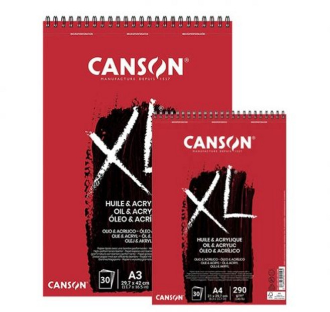 [캔손] XL 유화 아크릴 스케치북 A4 290G