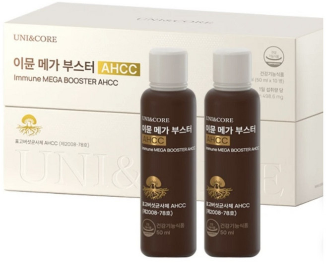 유니앤코어 이뮨 메가 부스터 AHCC, 2개