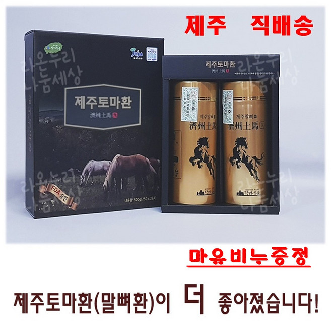 제주말뼈환 부모님효도선물 탐라말꽝 동의보감등재, 250g, 2개