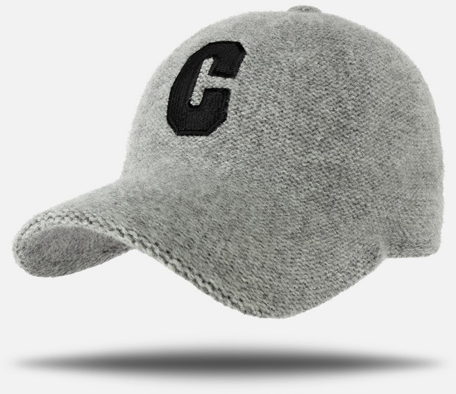 팸드님 국내제작 울 니트캡 가을 겨울 C자수 포인트 볼캡 컬러 야구모자