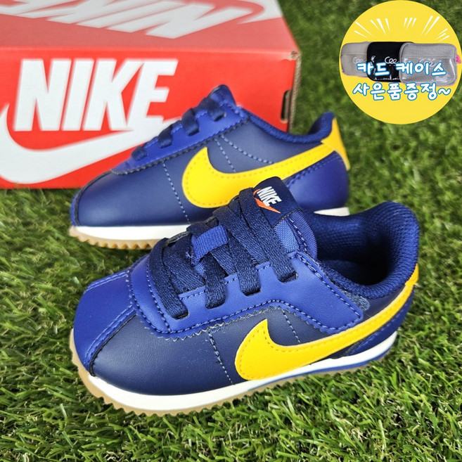 나이키 아기 운동화 가벼운 베이비 신발 코르테즈 이지온 벨크로 슈즈 네이비 블루 카드케이스 사은품증정