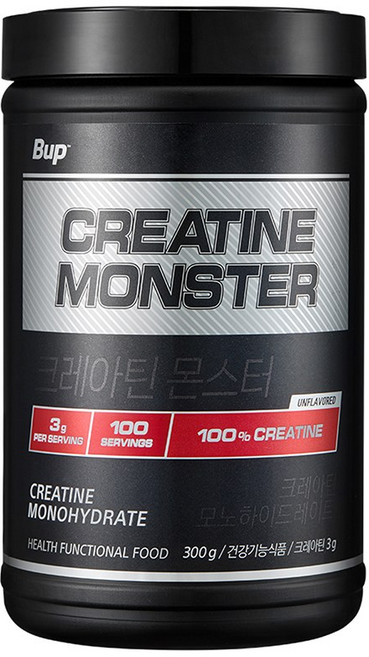 BUP 크레아틴 몬스터 모노 하이드레이트, 1개, 300g