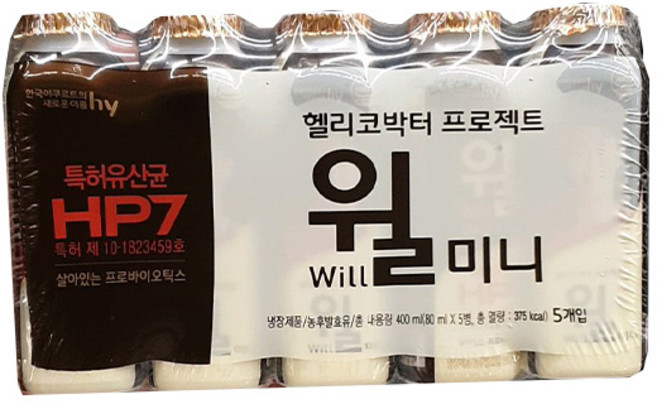 헬리코박터 프로젝트 윌 미니, 5개, 80ml