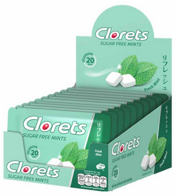 클로레츠 Clorets 무설탕캔디 민트맛, 16.8g, 10개