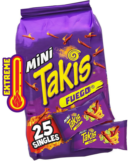 [미국직배송]타키스 푸에고 미니 25개입x35g Barcel Mini Takis Fuego - 25ct, 1개, 875g