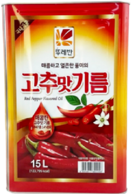 뚜레반 고추맛기름, 1개, 15L