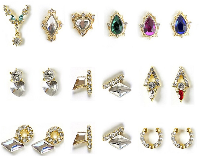 메이브라운 레진 아트 네일파츠 모음, 러블리 댕글 쥬얼리 파츠, 1개