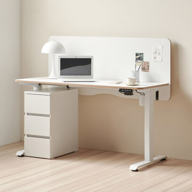 [아씨방] [가구] 컴포트 전동 높이조절 책상 풀세트 120cm, 색상:화이트
