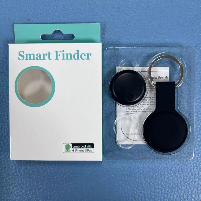 Smart Finder 藍芽定位防丟器 追蹤器 迷你定位器 蘋果安卓通用, 經典黑【贈同色皮套】, 1個