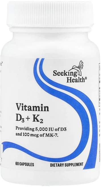시킹 헬스 비타민D3 + K2 베지 캡슐 60정, 1개 - 쿠팡