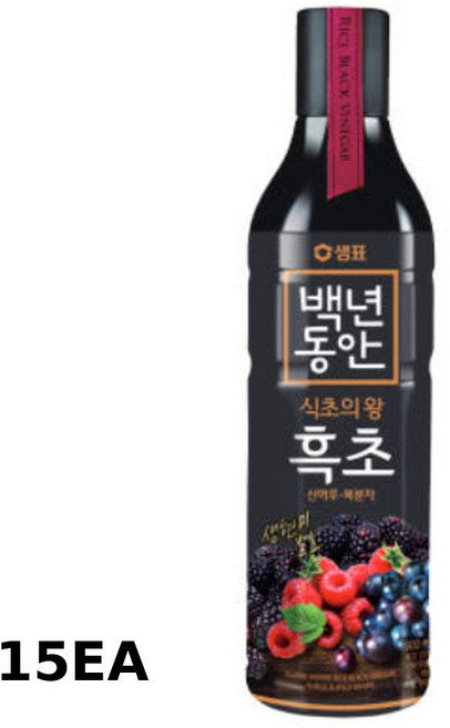 샘표 백년동안 산머루 복분자 과일흑초, 900ml, 15개
