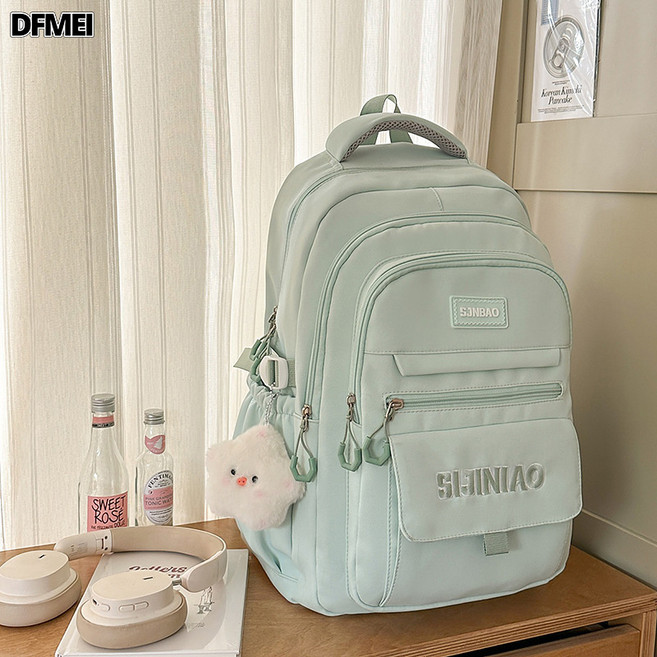 DFMEI 大容量初中高中生學生書包女 ins風日系雙肩包潮簡約百搭旅行揹包