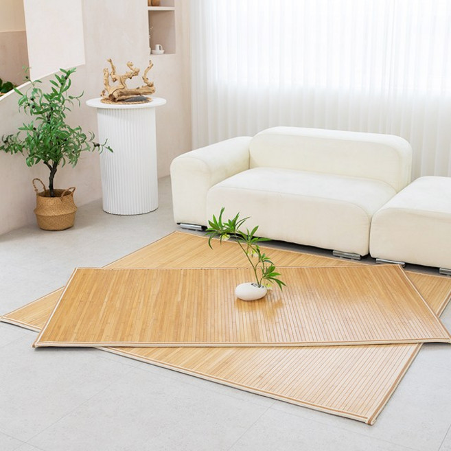 담양골대자리 국산 프리미엄 20mm 쿠션 대나무돗자리 대자리 여름자리, 내츄럴